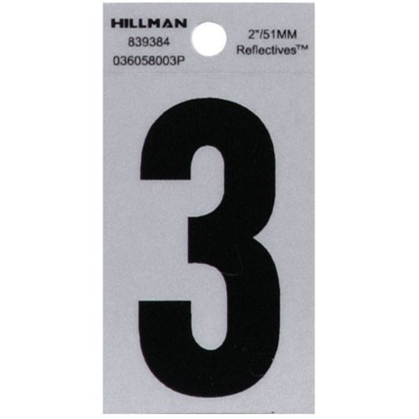 Hillman 2" Blk #3 Adhesive 839384